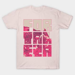 Fortaleza, Ceara, Brazil - Blossom City Map Typography - Blossom T-Shirt